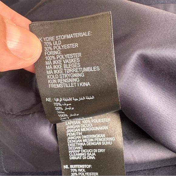 REISS Tailored V-Neck Faulkner Dress Navy Blue Size 10 - Picture 6 of 9